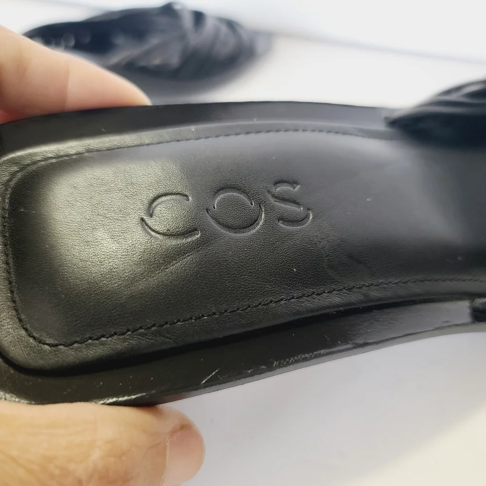 COS Women's Black Woven Strappy Heels Size 7 - Picture 5 of 7